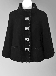 CHANEL 11PF LBJ Black Cape Tweed  Jacket