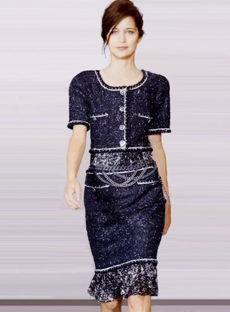 CHANEL 2012 Midnight Navy Runway Dress