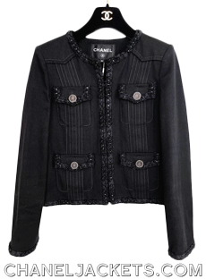 CHANEL 2017 17C LBJ Little Black Denim Jacket