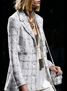 CHANEL 2023/24 White Tweed Jacket