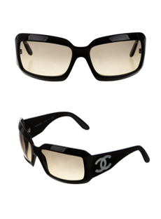 black and white chanel glasses