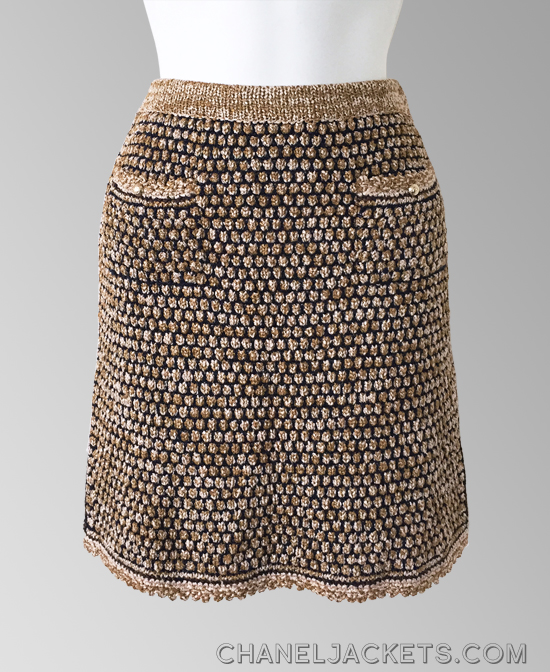 11C-GoldBlkKnitChainSkirt-1