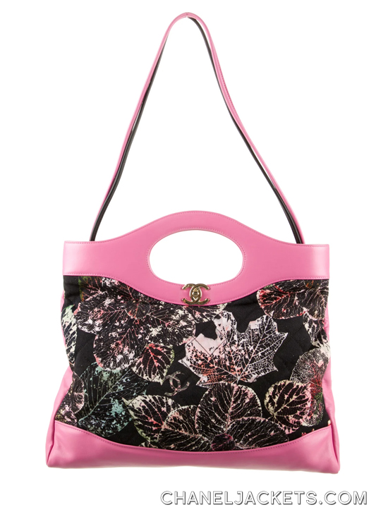 18A-PinkLeafPrintHandbag-1