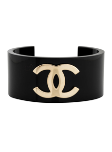 CHANEL 2019 CC Logo Cuff Bracelet